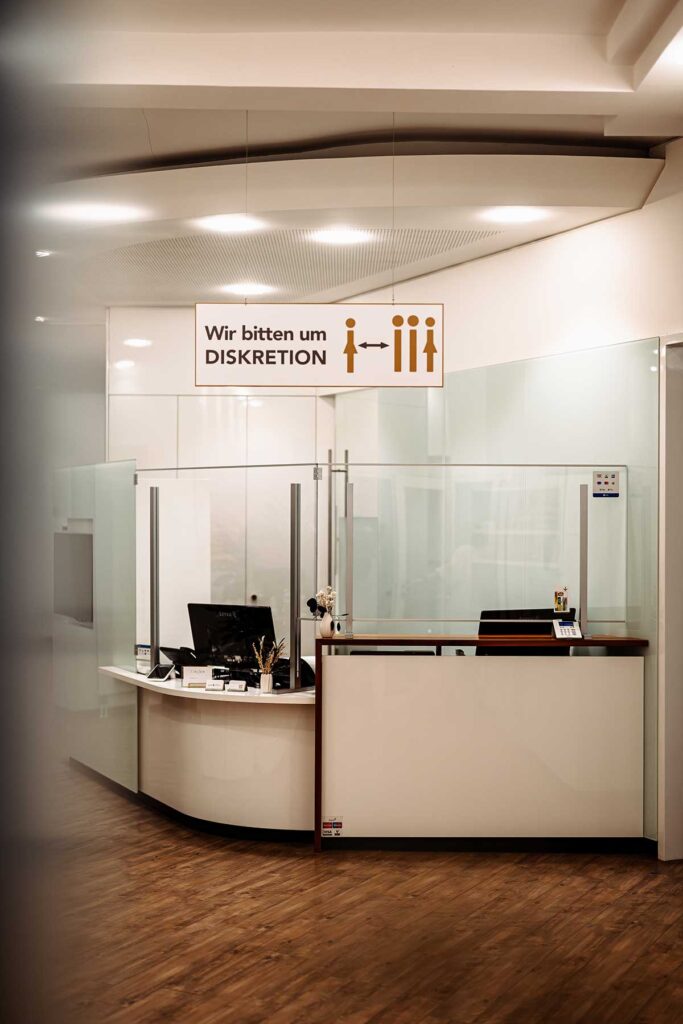 Empfangsbereich der Praxis Götte in Bad Hersfeld